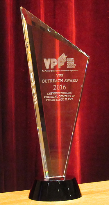  Chevron Phillips Chemical’s Cedar Bayou Facility Recognized Nationally for Safety Focus - Receives VPP Outreach Award