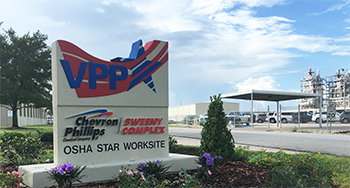 Chevron Phillips Chemical's Sweeny complex was recognized by the Voluntary Protection Program (VPP) of the Occupational Safety and Health Administration (OSHA).