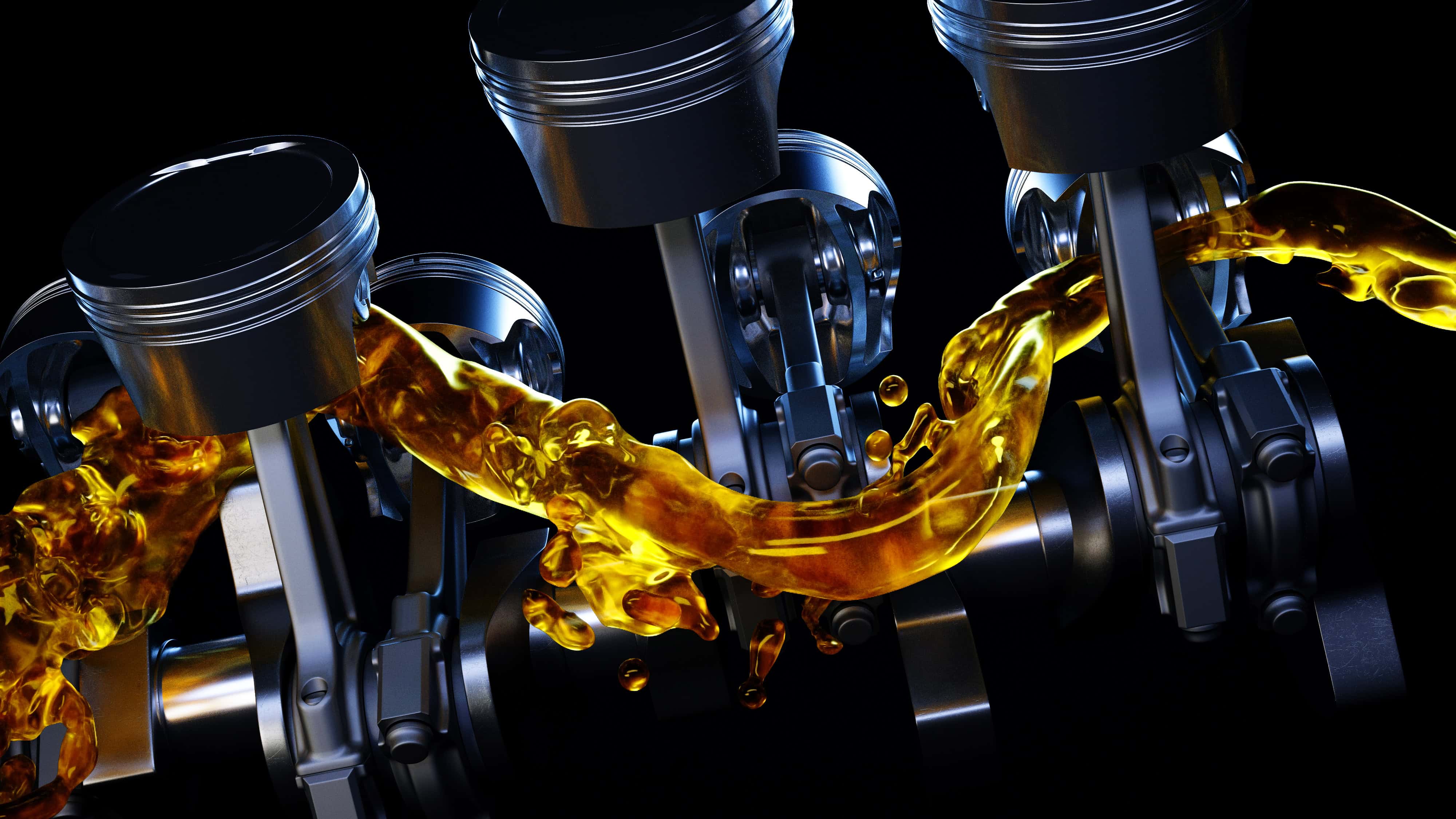 Gears with motor oil 