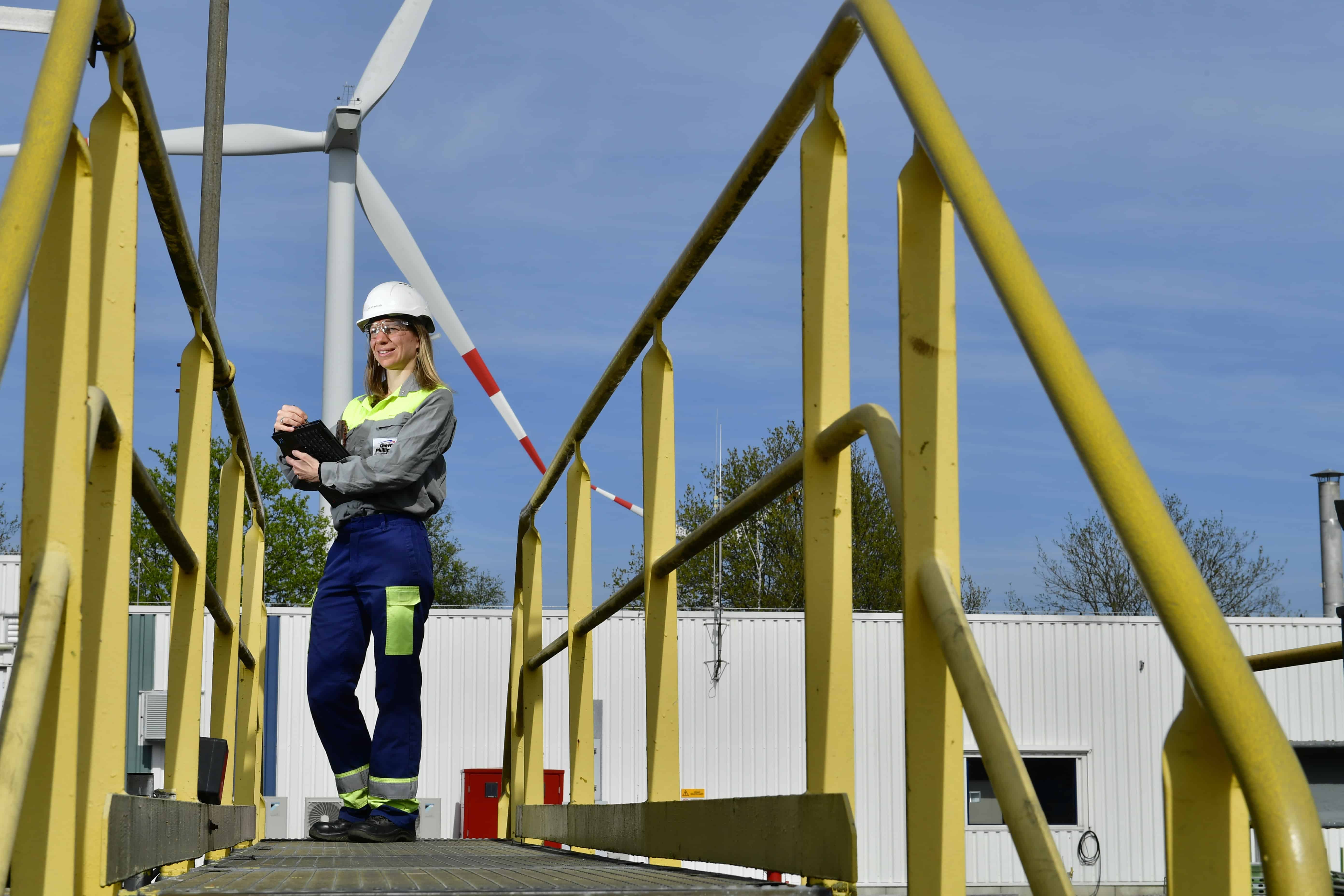 Worker in Safety Gear at CPChem Tessenderlo