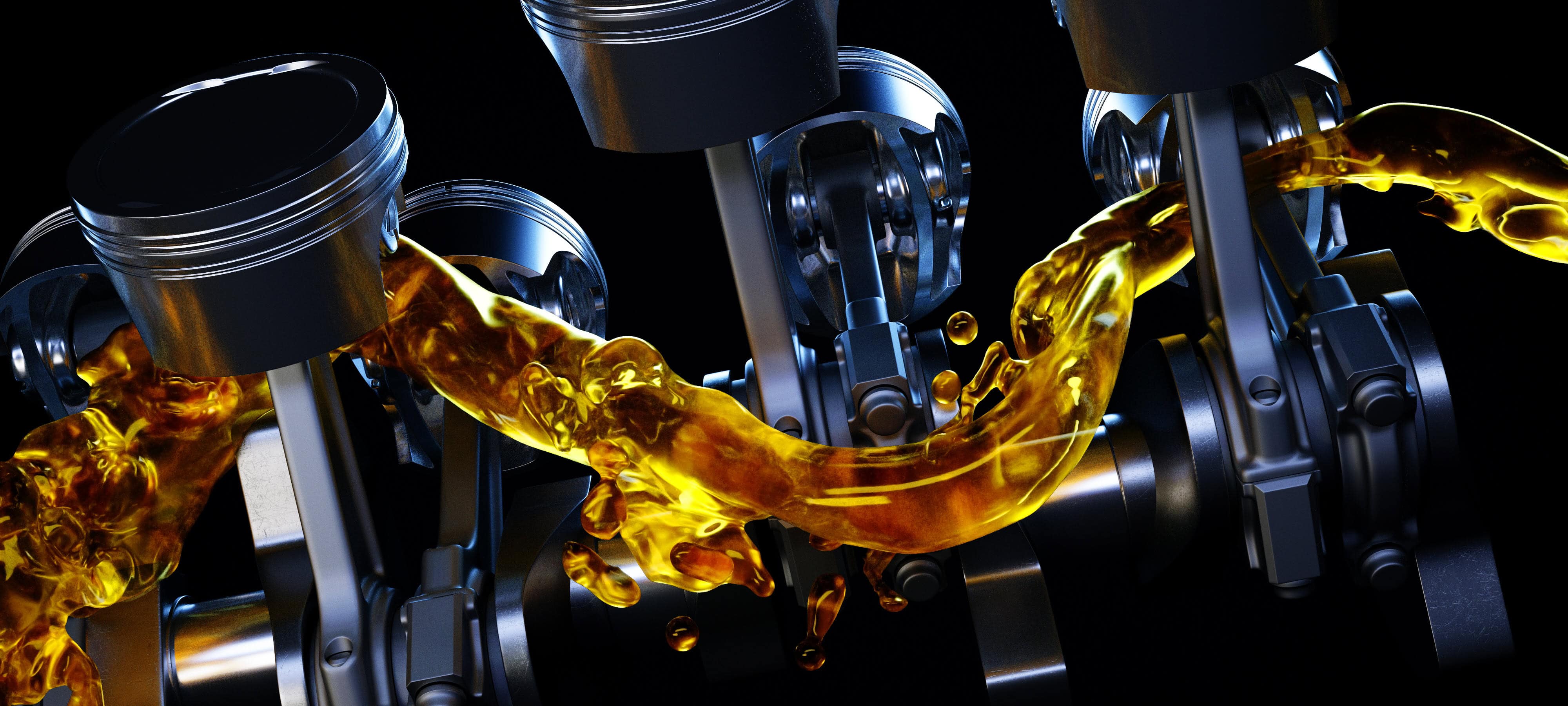 Stock Image of Gears with Motor Oil