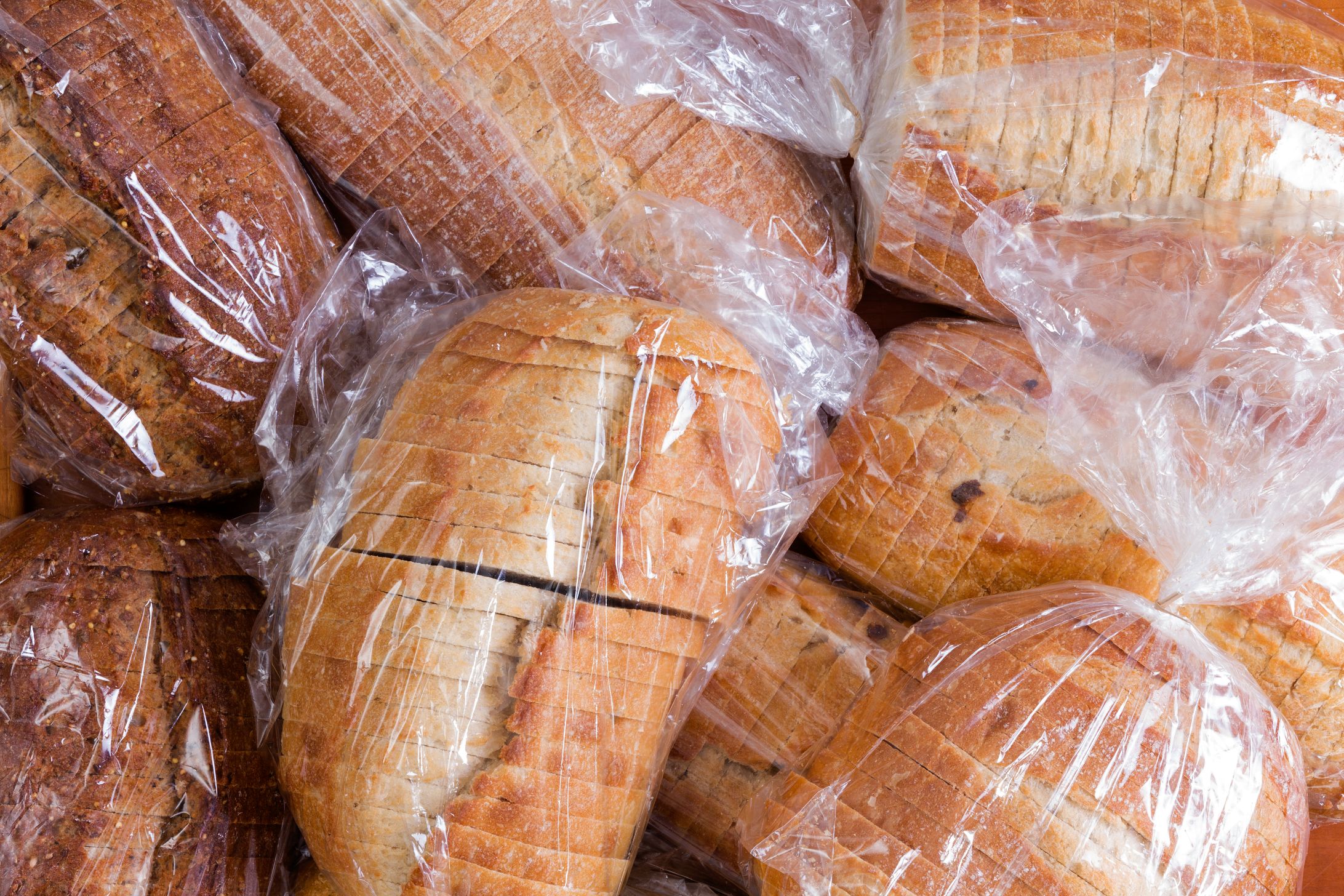 Bread in Blown Film Food Wrap