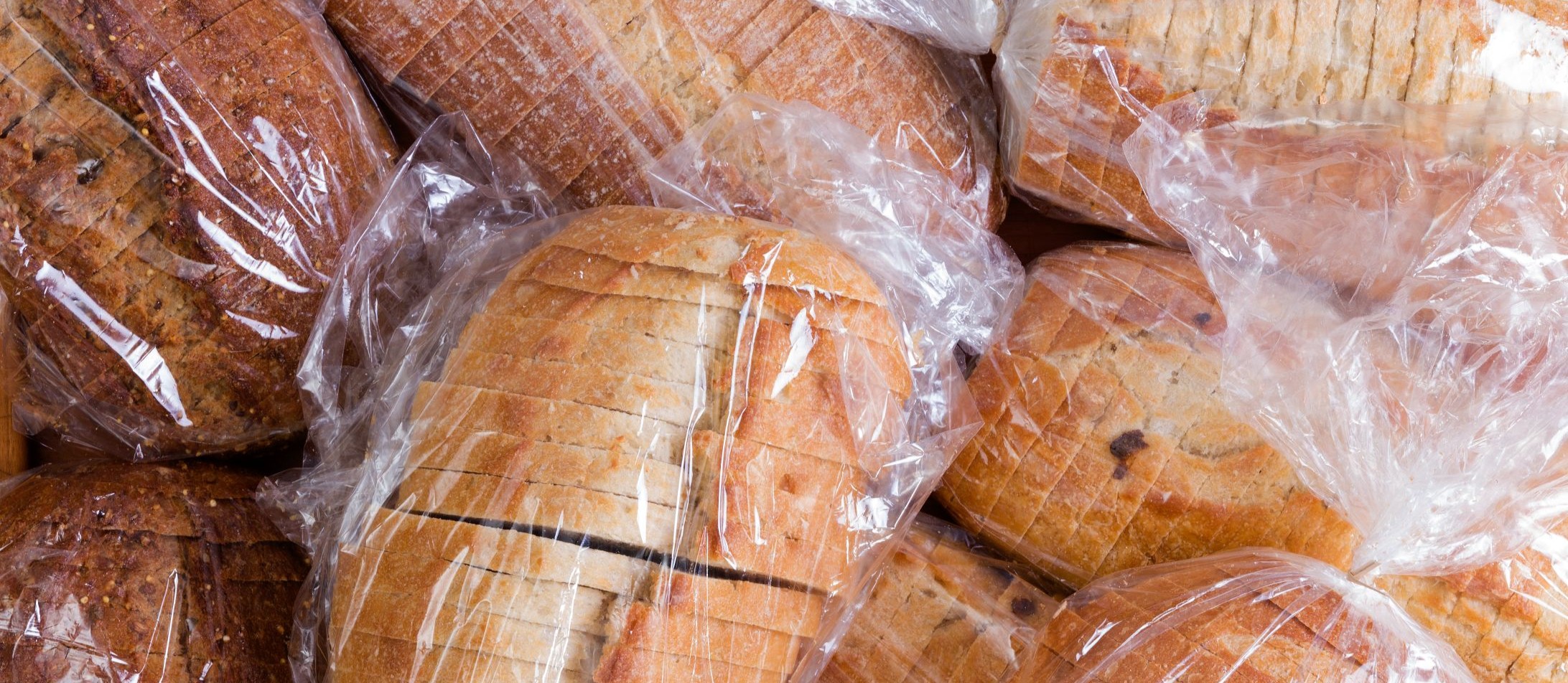 Bread in Blown Film Food Wrap